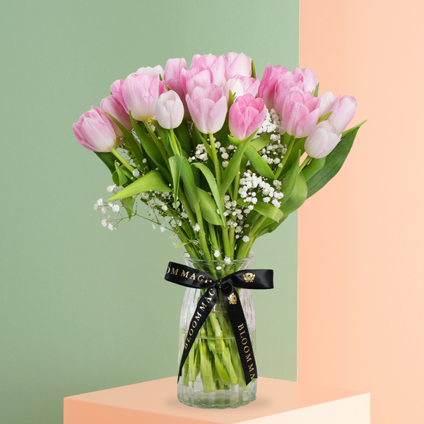 Valentine Pink Tulip Delight