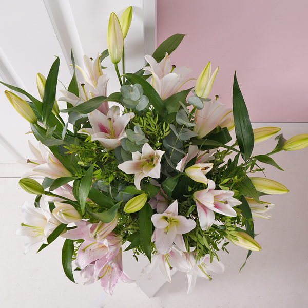 Mother's Day Pink Lily Vase