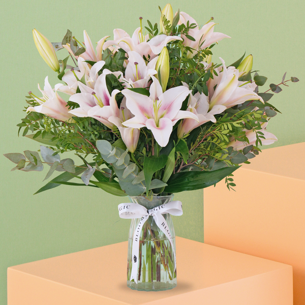 Mother's Day Pink Lily Vase