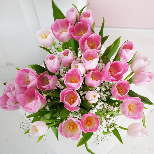 Valentine Pink Tulip Delight