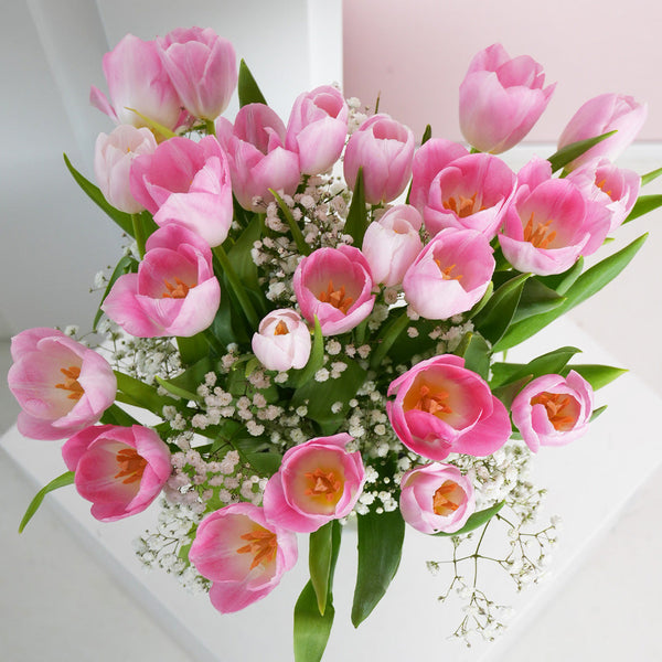 Valentine Pink Tulip Delight