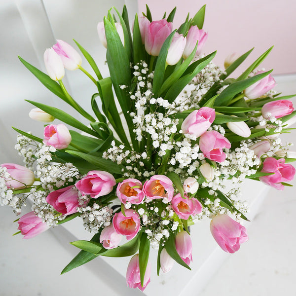 Valentine Pink Tulip Delight