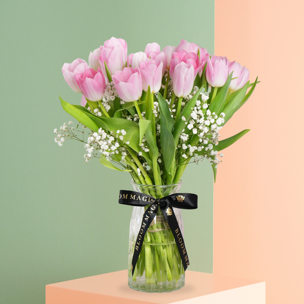 Valentine Pink Tulip Delight