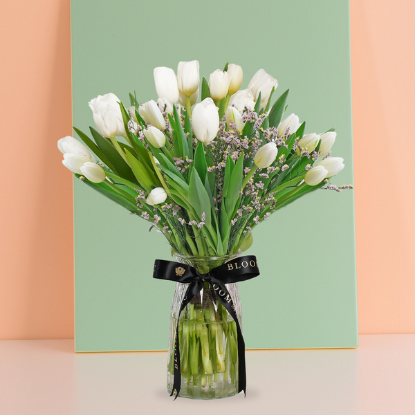 Women's Day White Tulip Delight