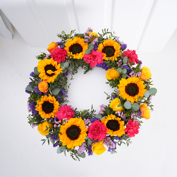 Vibrant Funeral Wreath