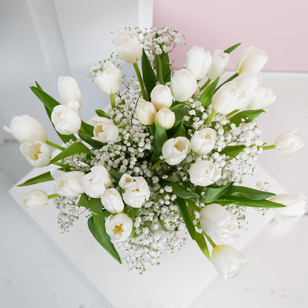 Valentine White Tulip Delight