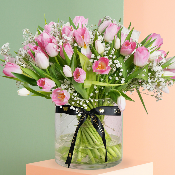 Valentine Pink Tulip Delight