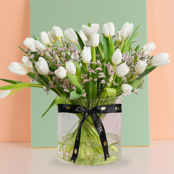 Women's Day White Tulip Delight