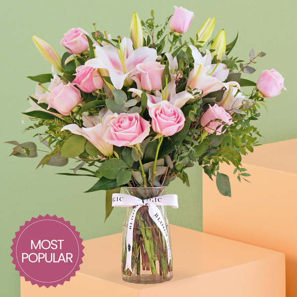 Pink Roses and Pink Lilies