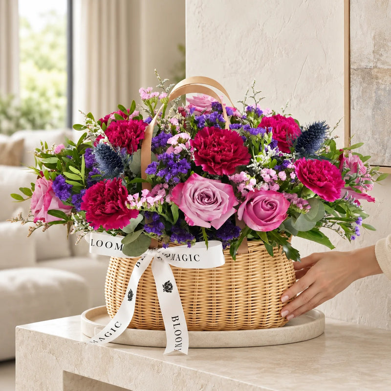 Basket arrangement kept intact with the stems left in place
