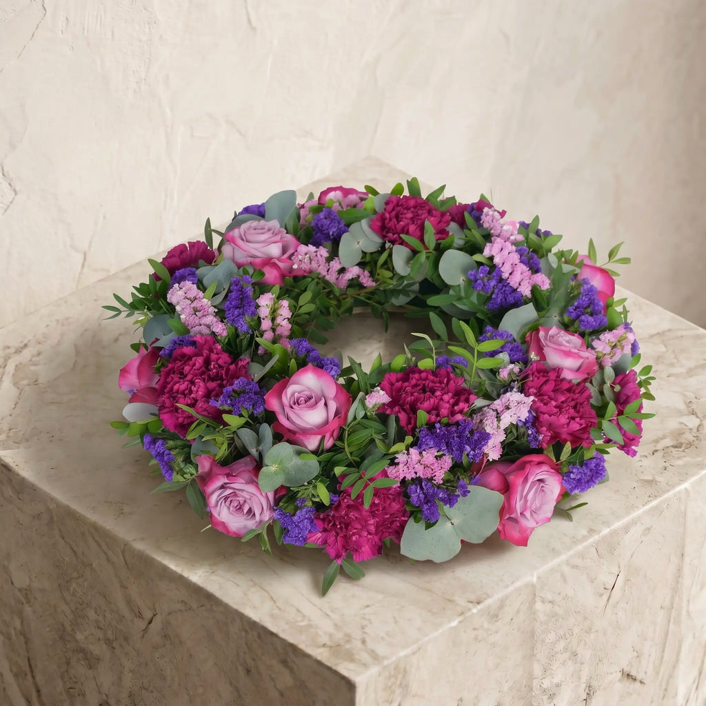 Lavender Funeral Wreath