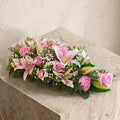 Pink Roses and Pink Lily Funeral Spray