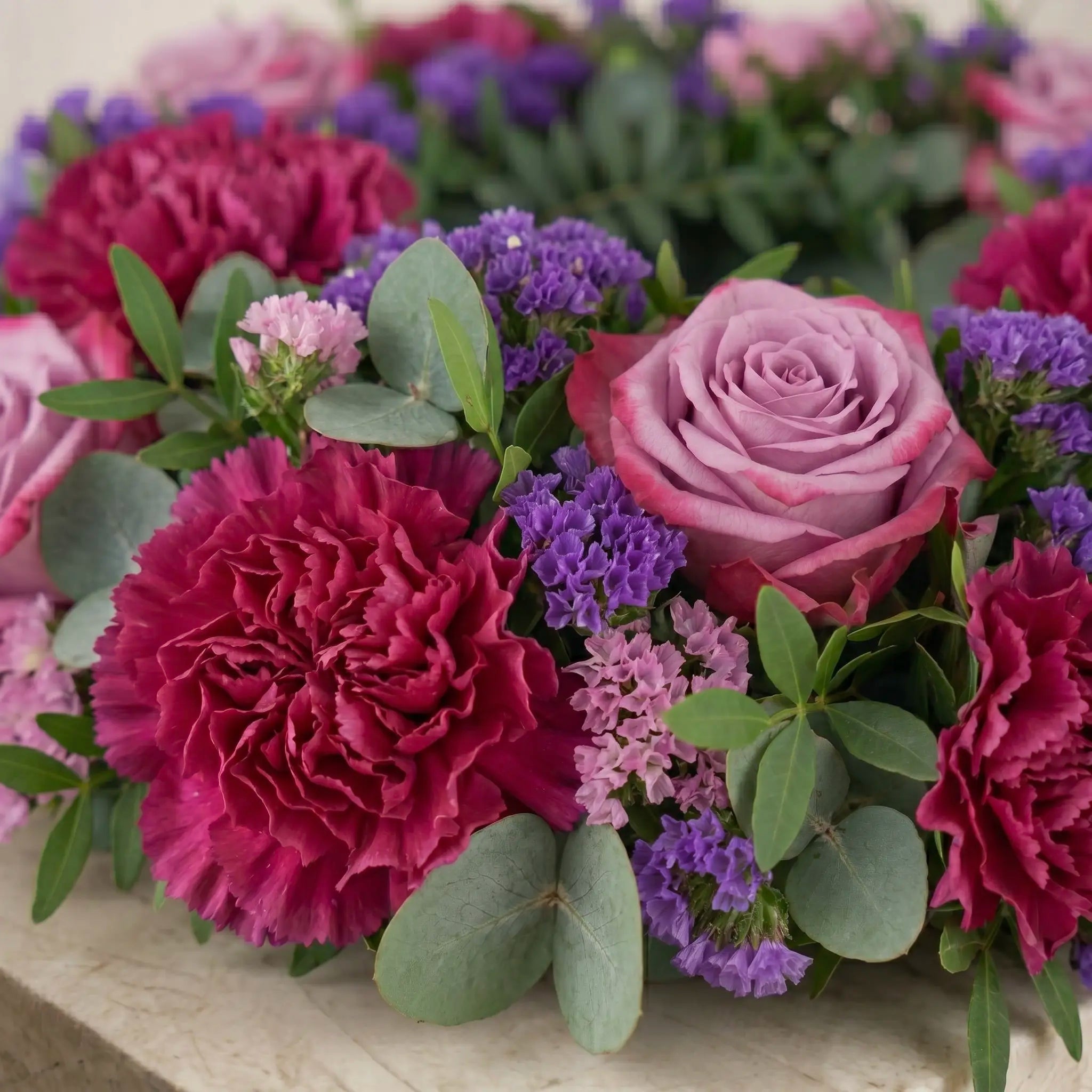 Lavender Funeral Wreath