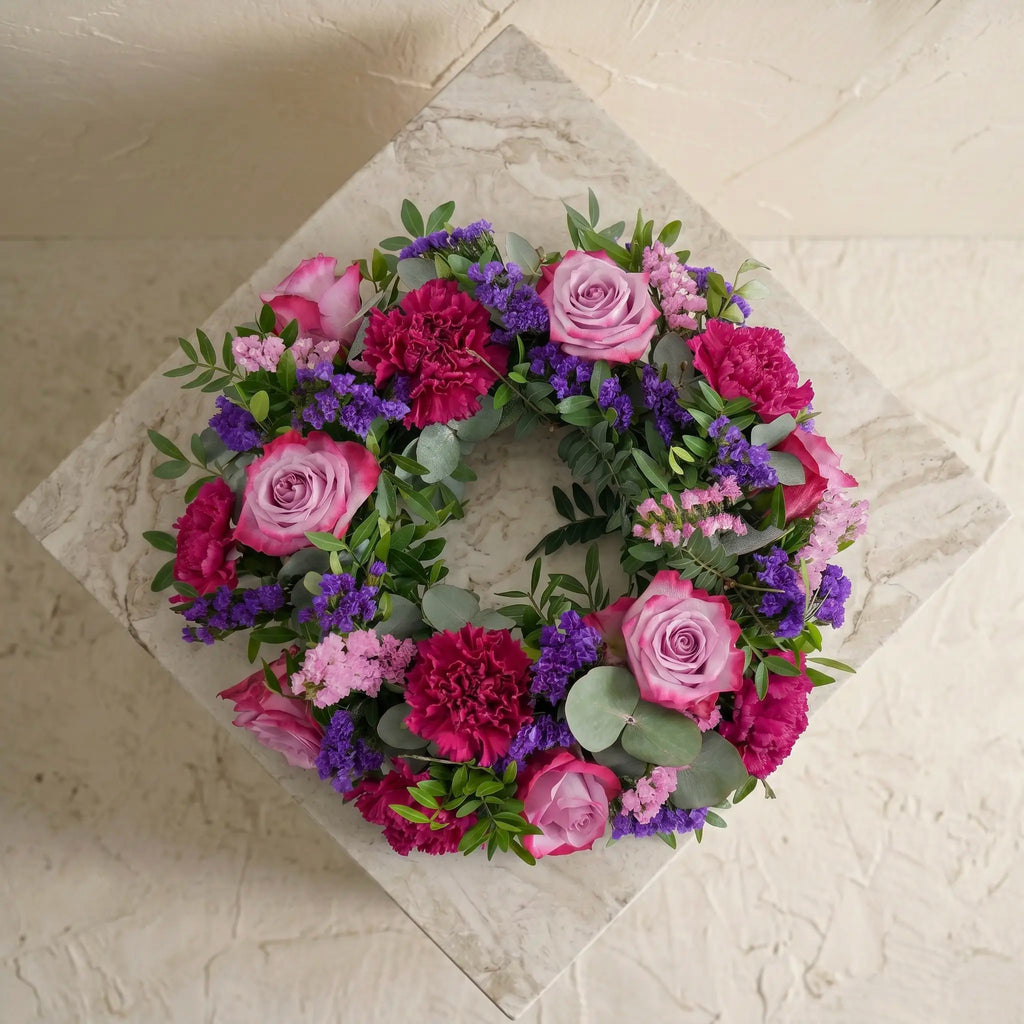 Lavender Funeral Wreath