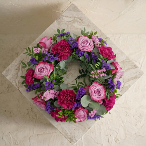 Lavender Funeral Wreath