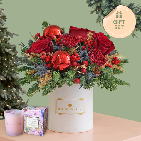 Holly Jolly Christmas Hatbox Gift Set
