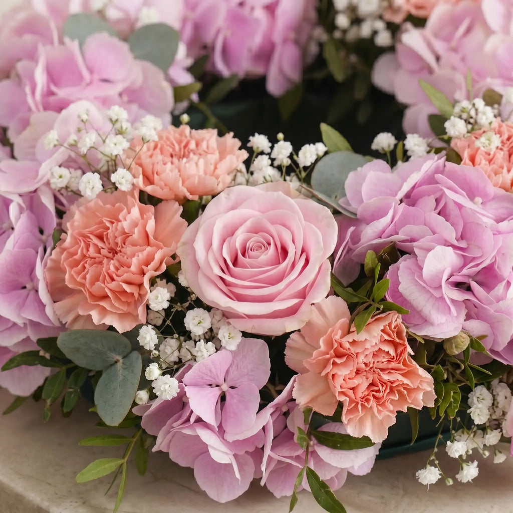 Pink Funeral Wreath