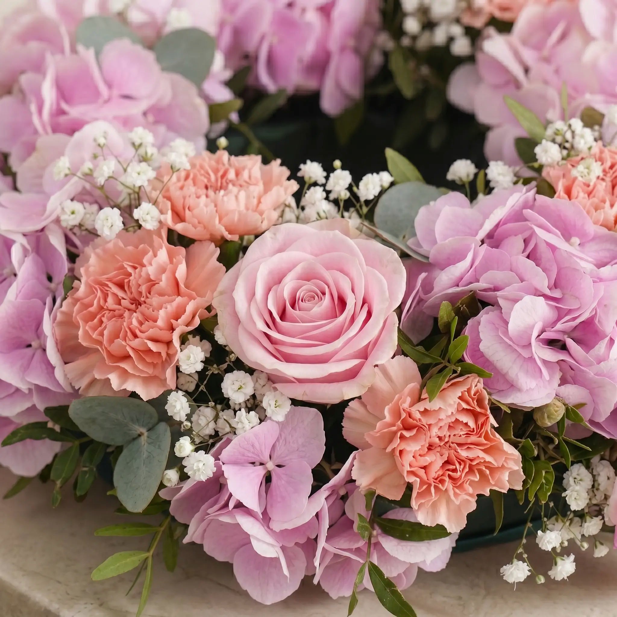 Pink Funeral Wreath