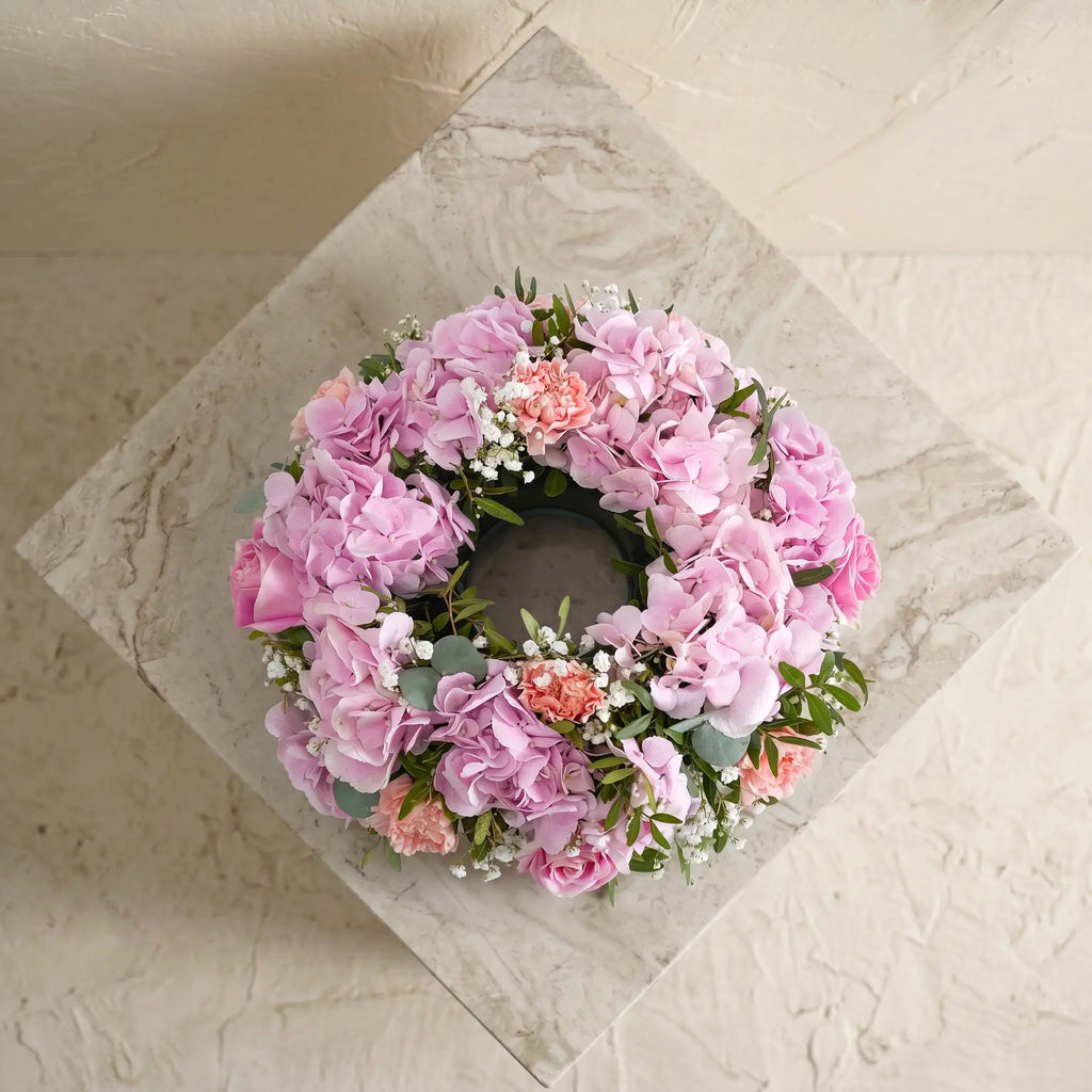 Pink Funeral Wreath