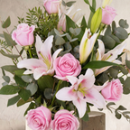 Pink Roses and Pink Lilies