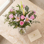 Pink Roses and Pink Lilies