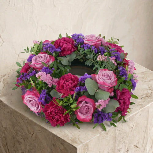 Lavender Funeral Wreath
