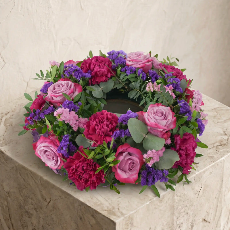 Lavender Funeral Wreath