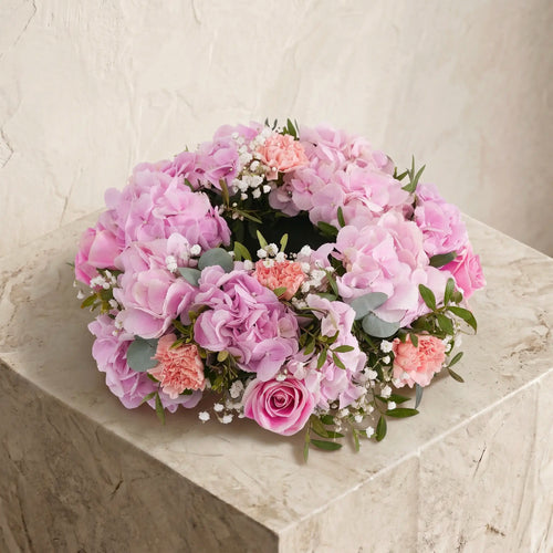 Pink Funeral Wreath