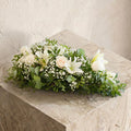 White Roses and White Lily Funeral Spray