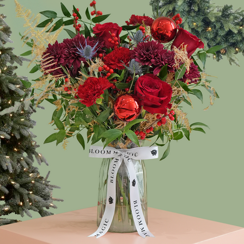 Holly Jolly Christmas Vase