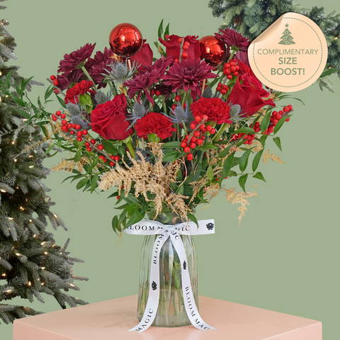 Holly Jolly Christmas Vase