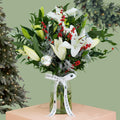White Lily Christmas Vase