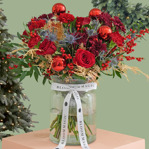 Holly Jolly Christmas Grand Vase