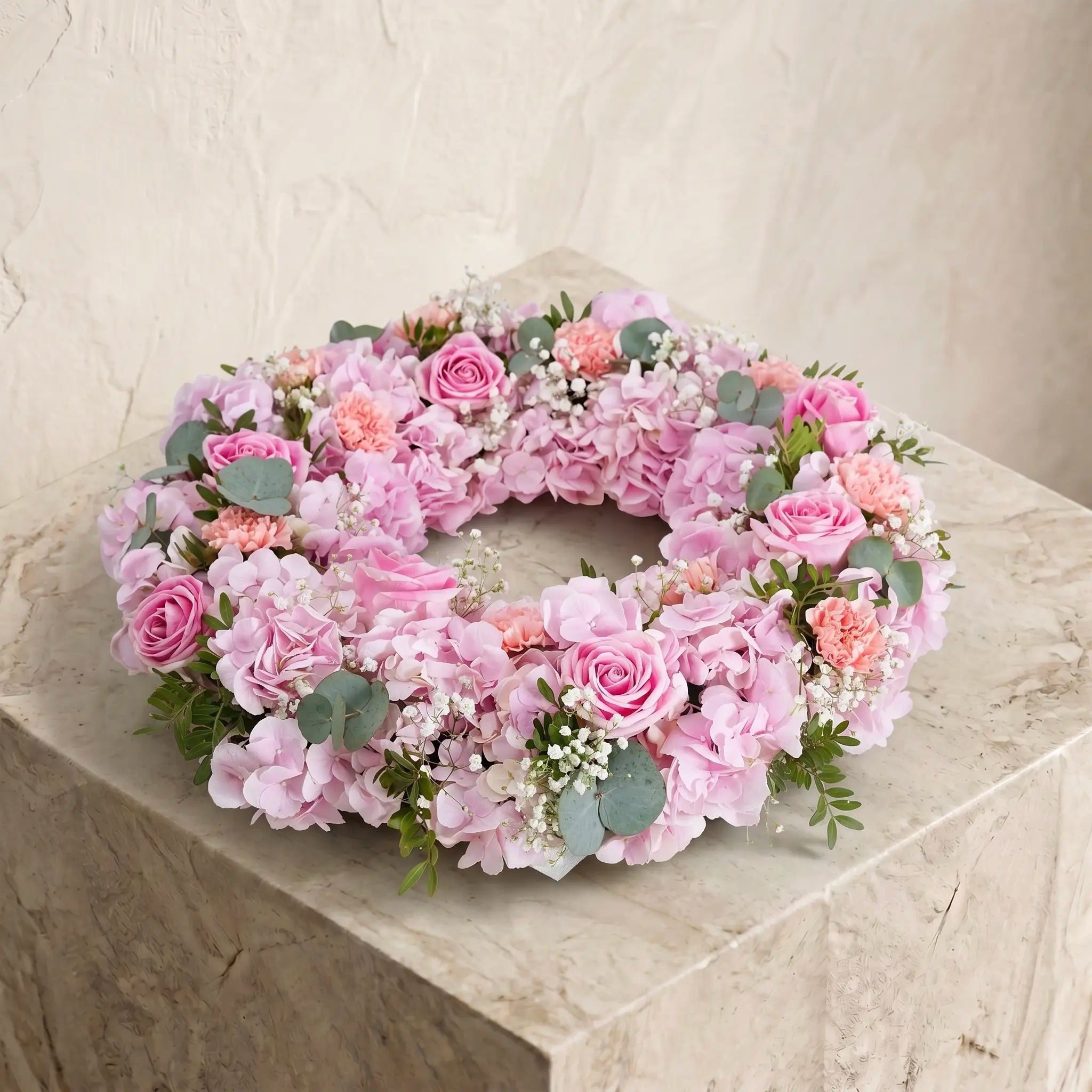 Pink Funeral Wreath
