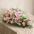 Pink Roses and Pink Lily Funeral Spray