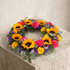 Vibrant Funeral Wreath