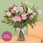 Mother's Day Pink Roses and Pink Lilies